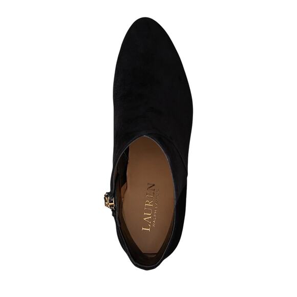 Ralph Lauren Women's Isabelle Envelope Suede Dress Booties Black Size 8 1/2 - Picture 4 of 4